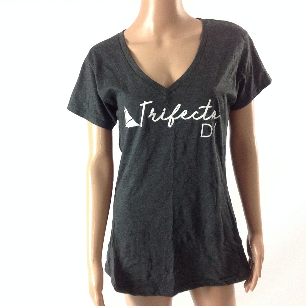 Spectra Women's Tshirt V-Neck Black Short Sleeve